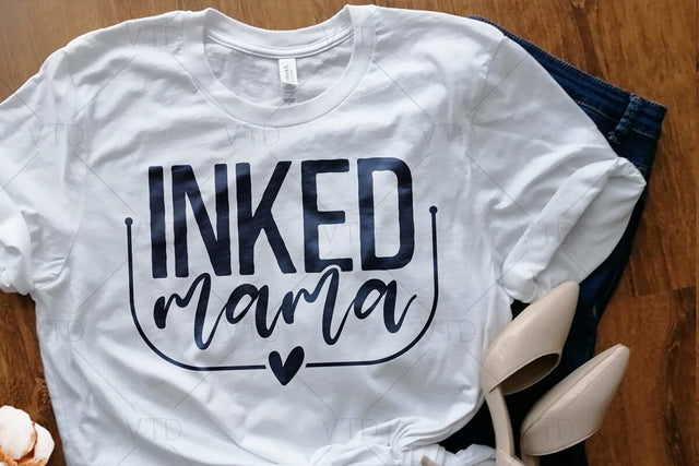 Inked Mama Svg Png Files, Mom life svg, Tattoo Svg, Funny Mom Svg, Mothers Day Svg, Boss Mama Svg, Strong Woman Svg, Mom Mode Svg SVG DesignDestine 