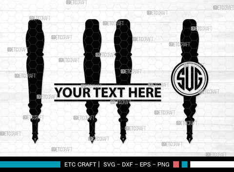 Inkwell Pen Monogram, Inkwell Pen Silhouette, Inkwell Pen SVG, Feather Pen Svg, Fountain Pen Svg, SB00005 SVG ETC Craft 