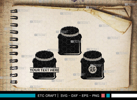 Inkwell Pen Monogram, Inkwell Pen Silhouette, Inkwell Pen SVG, Feather Pen Svg, Fountain Pen Svg, SB00005 SVG ETC Craft 