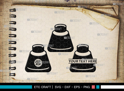 Inkwell Pen Monogram, Inkwell Pen Silhouette, Inkwell Pen SVG, Feather Pen Svg, Fountain Pen Svg, SB00005 SVG ETC Craft 