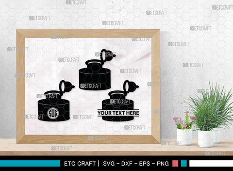 Inkwell Pen Monogram, Inkwell Pen Silhouette, Inkwell Pen SVG, Feather Pen Svg, Fountain Pen Svg, SB00005 SVG ETC Craft 