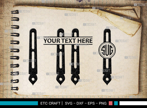 Inkwell Pen Monogram, Inkwell Pen Silhouette, Inkwell Pen SVG, Feather Pen Svg, Fountain Pen Svg, SB00005 SVG ETC Craft 