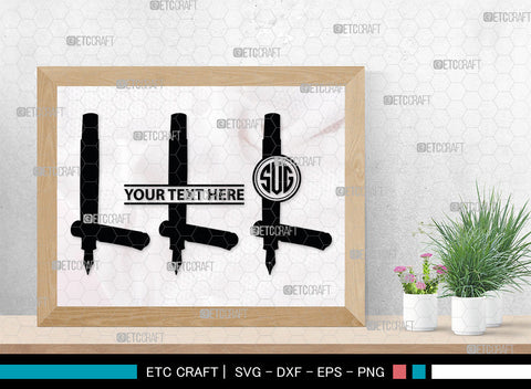 Inkwell Pen Monogram, Inkwell Pen Silhouette, Inkwell Pen SVG, Feather Pen Svg, Fountain Pen Svg, SB00005 SVG ETC Craft 