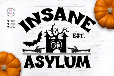 Insane Asylum - Funny Halloween Cut File SVG Graphic House Design 