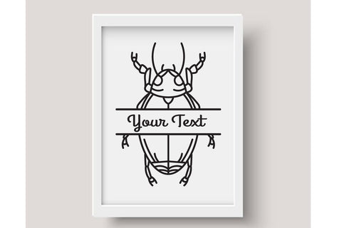 insect monogram, insect svg cut file SVG dadan_pm 