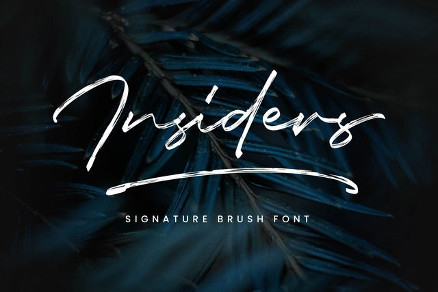 Insiders - Signature Brush Font Arterfak Project 