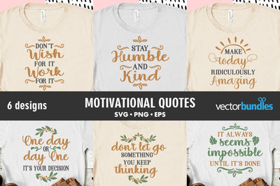Inspirational and motivational quotes bundle svg SVG vectorbundles 