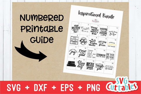 Inspirational Bundle svg - Motivational Bundle - Cut Files - Quote - svg - svg - dxf - eps - png - Silhouette - Cricut - Digital File SVG Svg Cuttables 