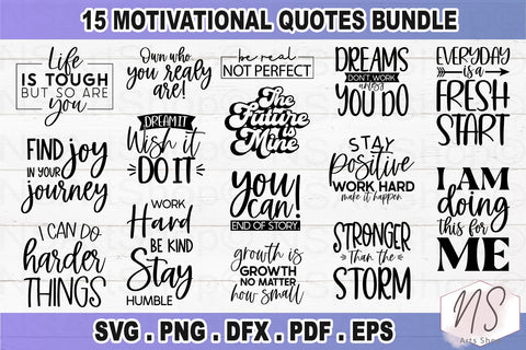 Inspirational Bundle SVG, Motivational Bundle,Happiness SVG, Inspirational SVG, Positive SVG, Motivational Quote Design SVG NS Arts Shop 