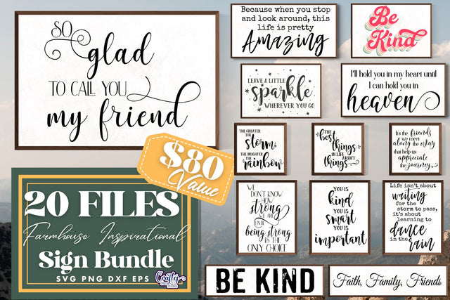 Inspirational Bundle Svg - Motivational Svg - Be Kind Svg SVG Crafty Mama Studios 