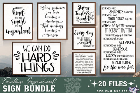 Inspirational Bundle Svg - Motivational Svg - Be Kind Svg SVG Crafty Mama Studios 
