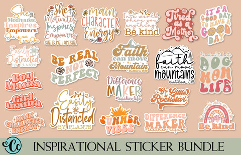 Inspirational Digital Sticker Bundle SVG Crazy Craft 