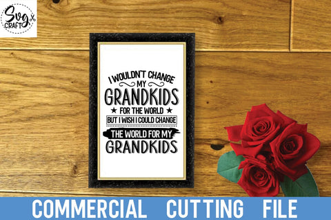 Inspirational Grandmother Quote Svg, Grandparents Saying, Grandma Svg, I Wouldn't Change My Grandkids For The World, Mimi Coffee Mug, Nana SVG Svgcraft 