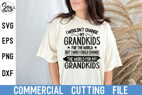 Inspirational Grandmother Quote Svg, Grandparents Saying, Grandma Svg, I Wouldn't Change My Grandkids For The World, Mimi Coffee Mug, Nana SVG Svgcraft 