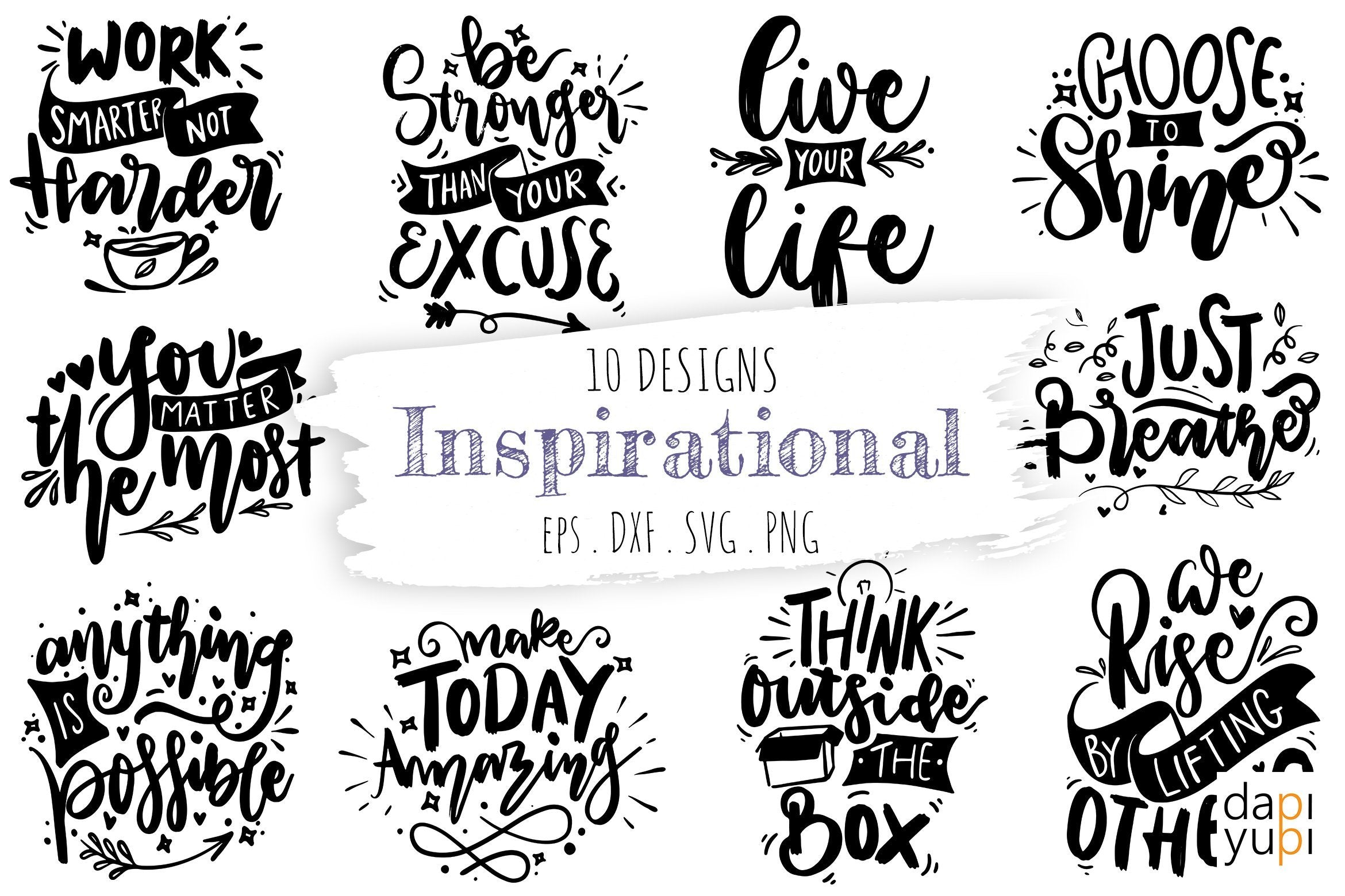 Inspirational Motivational Stickers Bundle for Kids - So Fontsy