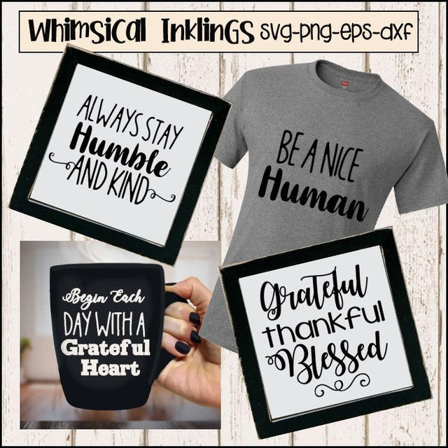 Inspirational Mini Bundle SVG Design Set of 4 SVG Whimsical Inklings