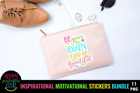 Inspirational-Motivational - Positivity Stickers Bundle SVG Happy Printables Club 