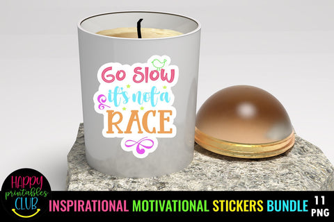 Inspirational-Motivational - Positivity Stickers Bundle SVG Happy Printables Club 