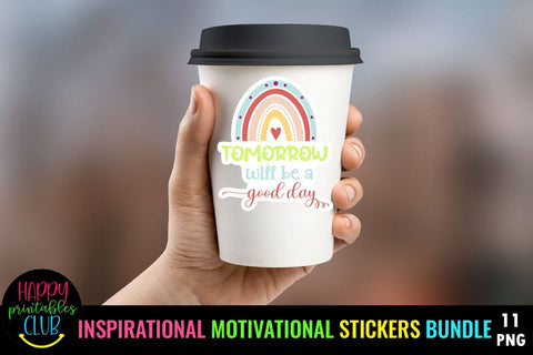 Inspirational-Motivational - Positivity Stickers Bundle SVG Happy Printables Club 