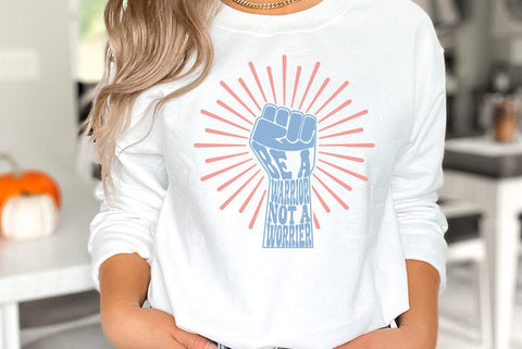 Inspirational Quote SVG Design, Be a warrior not a worrier SVG FiveStarCrafting 