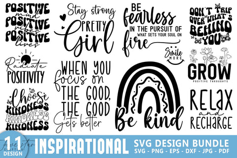 Inspirational Quote SVG Design Bundle SVG FiveStarCrafting 