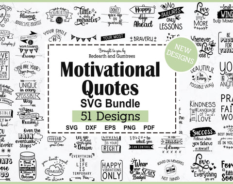 Inspirational quotes bundle svg, motivational quotes bundle SVG Redearth and gumtrees 