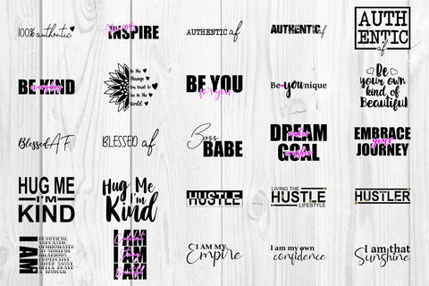 Inspirational Quotes Mega Svg Bundle - Inspirational SVG Bundle - Strong Woman Svg Bundle - Confidence Quotes Svg Bundle Mega T Shirt Bundle SVG Whistlepig Designs 