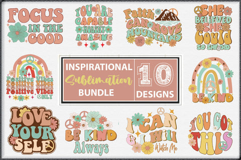 Inspirational Quotes Sublimation Bundle Sublimation Creativeart88 