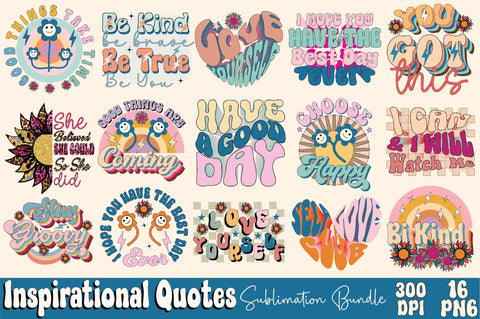 Inspirational Quotes Sublimation Bundle Sublimation SVGArt 