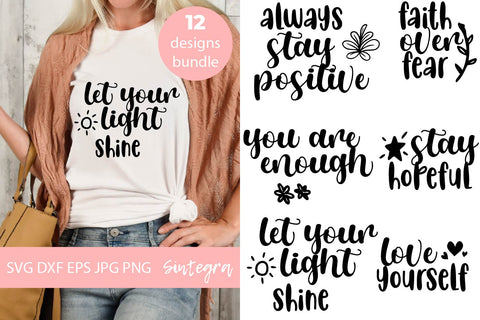 Inspirational Quotes SVG Bundle Free Commercial Use SVG Sintegra 