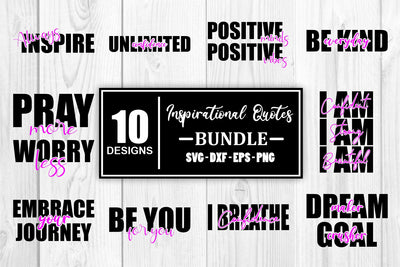 Inspirational Quotes Svg Bundle Inspiration Svg Bundle Confidence Svg Bundle Positive Quotes Svg Bundle Kindness Svg Bundle Inspirational SVG Whistlepig Designs 