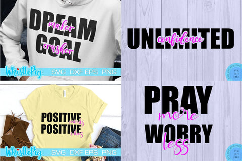 Inspirational Quotes Svg Bundle Inspiration Svg Bundle Confidence Svg Bundle Positive Quotes Svg Bundle Kindness Svg Bundle Inspirational SVG Whistlepig Designs 