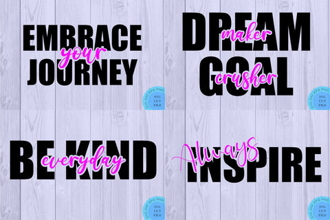 Inspirational Quotes Svg Bundle Inspiration Svg Bundle Confidence Svg Bundle Positive Quotes Svg Bundle Kindness Svg Bundle Inspirational SVG Whistlepig Designs 