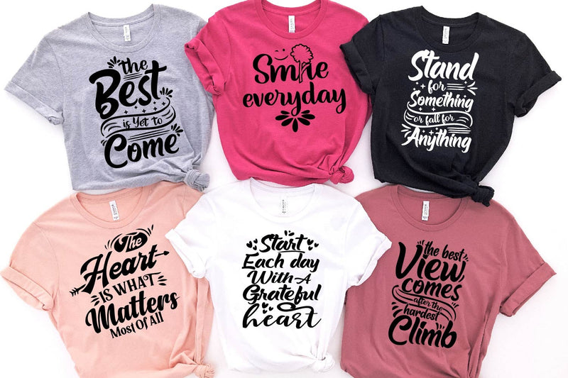 Inspirational Quotes SVG bundle, mental health cutting files - So Fontsy