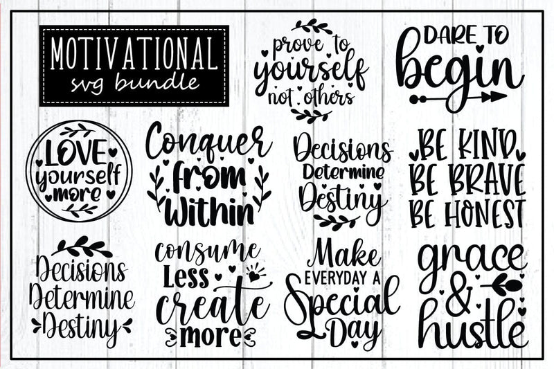 Inspirational Quotes SVG Bundle, Motivational Svg, Quote Svg, Believe ...