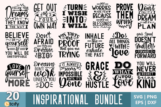 Inspirational Quotes SVG Bundle SVG etcify 