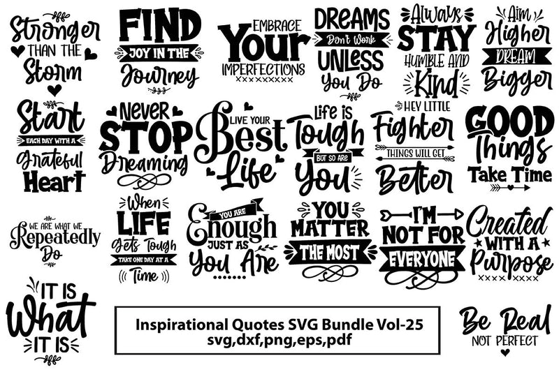 Inspirational Quotes SVG Bundle - So Fontsy