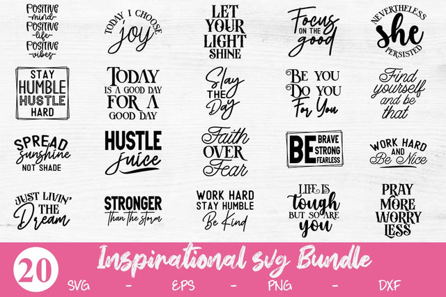 Inspirational Quotes SVG Bundle SVG Svgcraft 