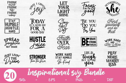 Inspirational Quotes SVG Bundle SVG Svgcraft 
