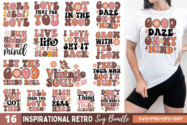Inspirational Retro Quotes Bundle SVG Regulrcrative 