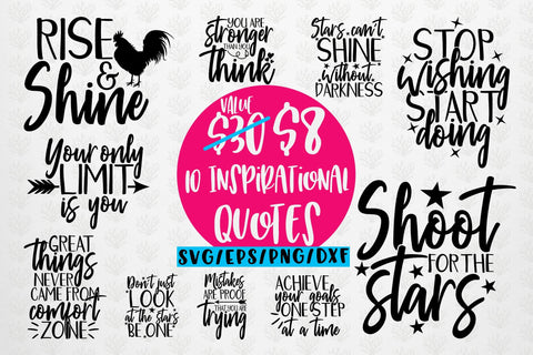 Inspirational Sayings Bundle – SVG EPS DXF PNG SVG CoralCutsSVG 