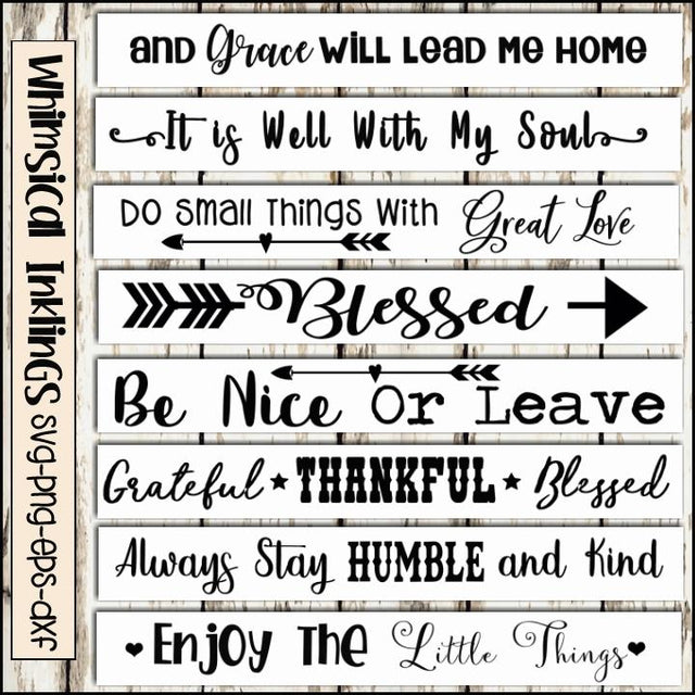 Inspirational Signs SVG Bundle SVG Whimsical Inklings