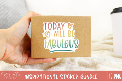 Inspirational Sticker Bundle-Set of 15 PNG Stickers Sublimation Linden Valley Designs 