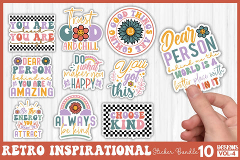 Inspirational Sticker Bundle Sublimation DESIGNS DARK 