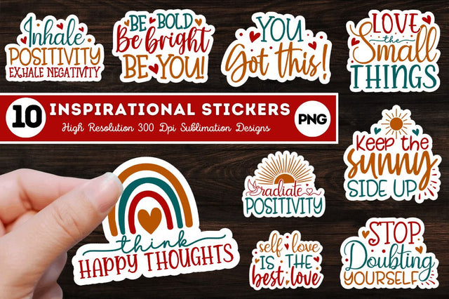 Inspirational Sticker Bundle Sublimation Regulrcrative 