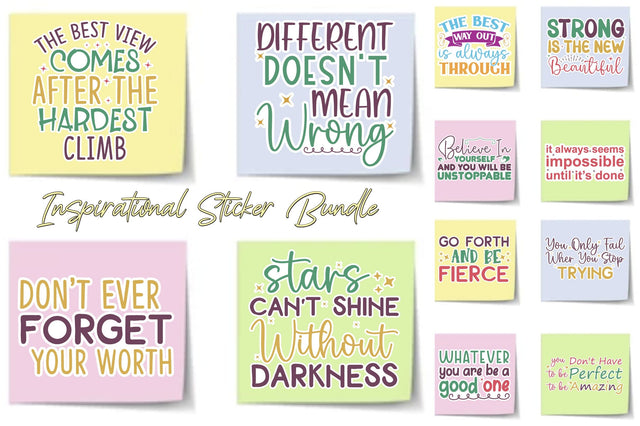 Inspirational Sticker Bundle SVG Creativeart88 