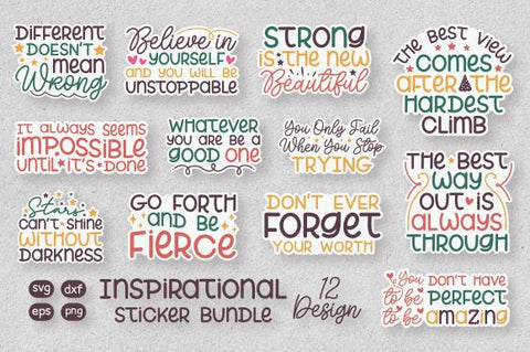 Inspirational Sticker Bundle SVG md faruk hossain 