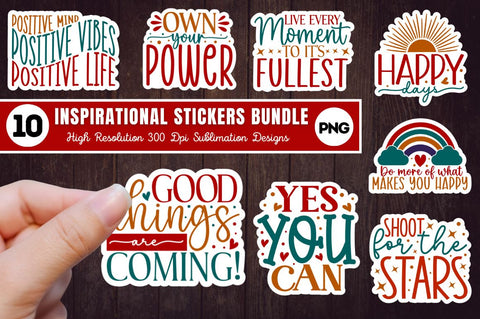 Inspirational Stickers Bundle Sublimation Regulrcrative 