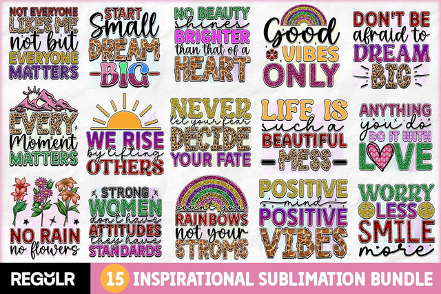 Inspirational Sublimation Bundle SVG Regulrcrative 