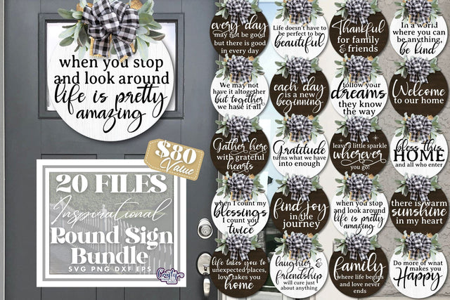 Inspirational Svg Bundle | Inspirational Quotes | Door Signs SVG Crafty Mama Studios 